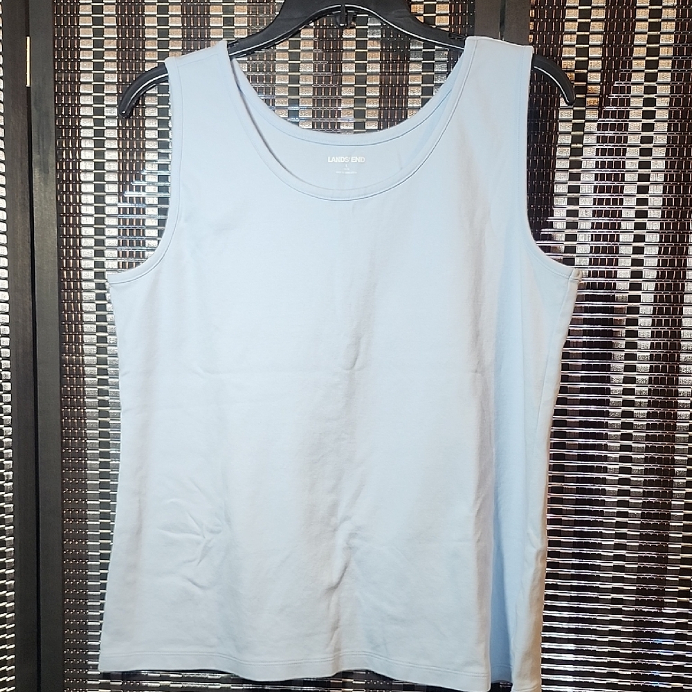 Lands End Blue Tank Top Sz L 14-16